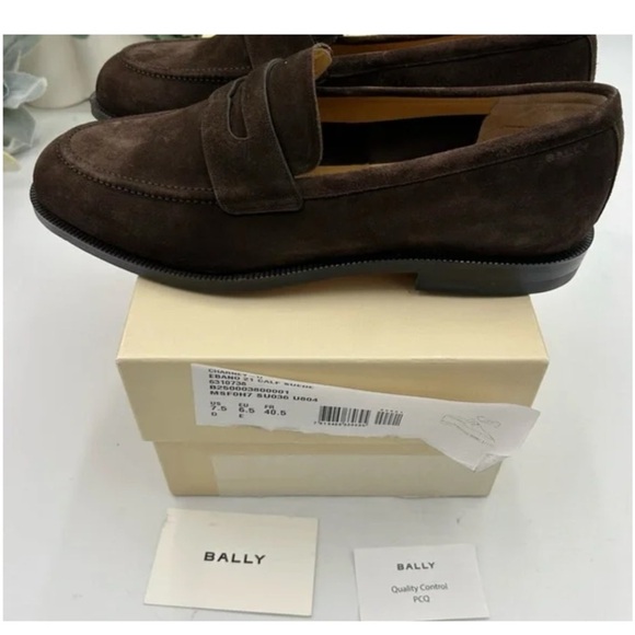 Bally CHARNEY suede penny loafers size 7.5 US main image 4